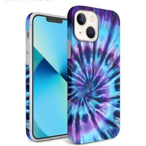 Blue and Purple Tie-dye iPhone 13/14 Case